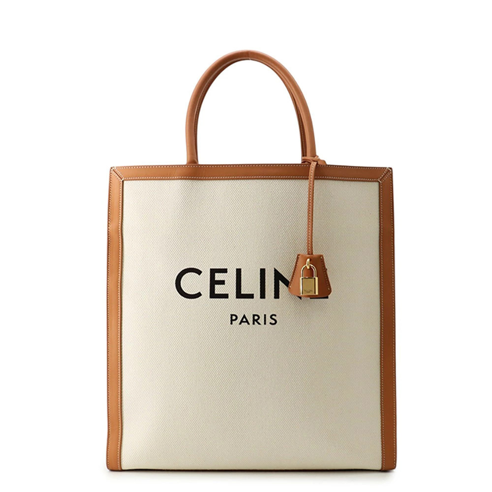 Celine Vertical Cabas Canvas Tote Bag Black